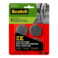 Scotch Felt Pads SP871 Heavy Duty 3.8 cm Round, Pack of 4